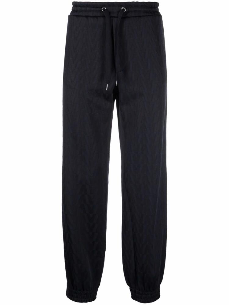 Valentino Garavani Optical Valentino jacquard track pants - Blue Cover