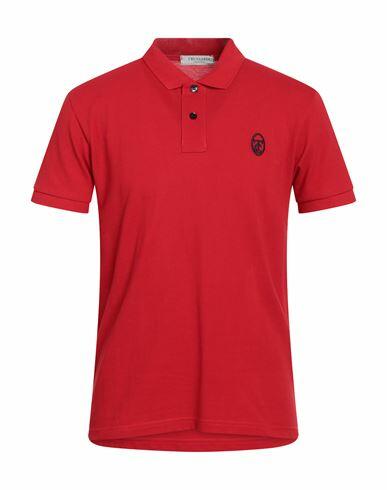 Trussardi Collection Man Polo shirt Red Cotton Cover