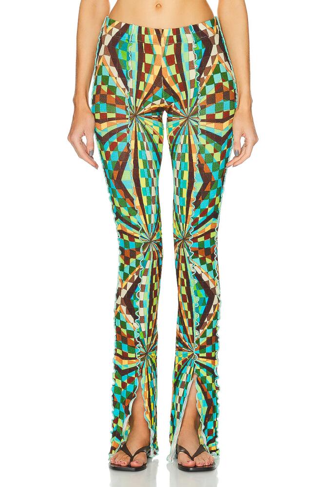 SIEDRES Mult Printed Pant in Green Cover