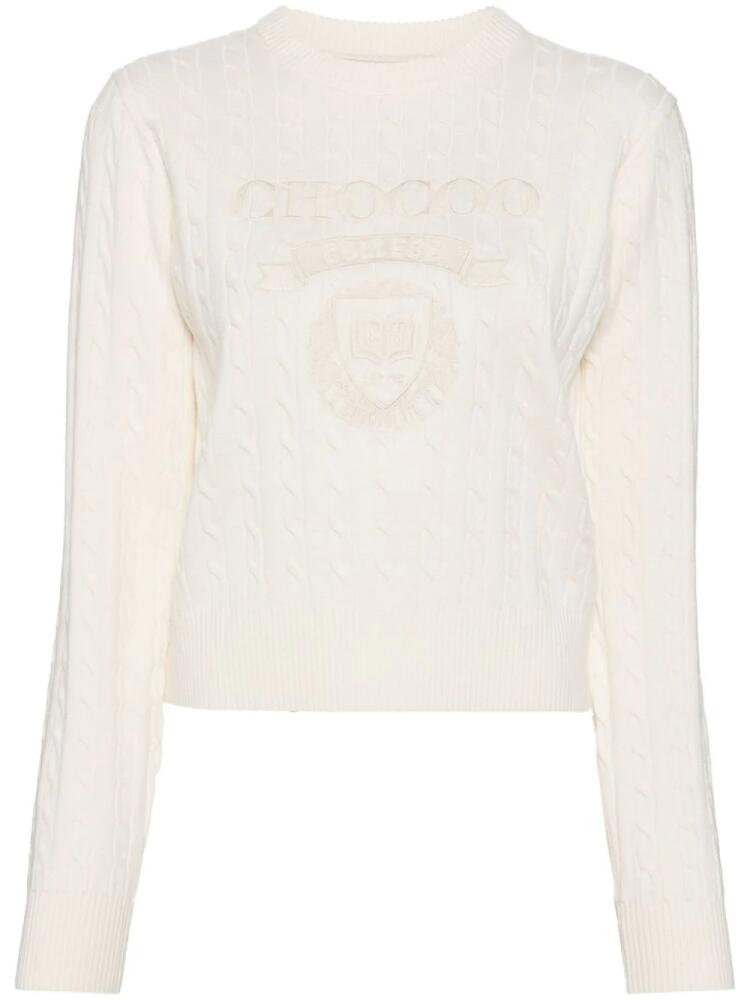 CHOCOOLATE embroidered jumper - White Cover