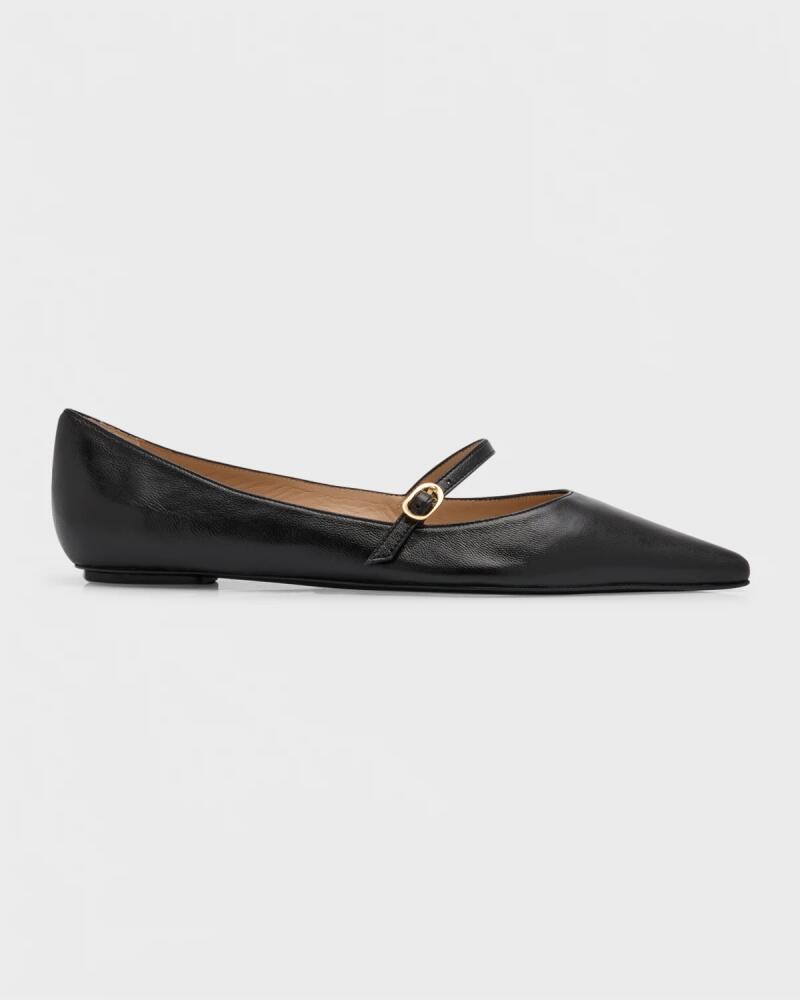 Stuart Weitzman Emilia Leather Mary Jane Ballerina Flats Cover