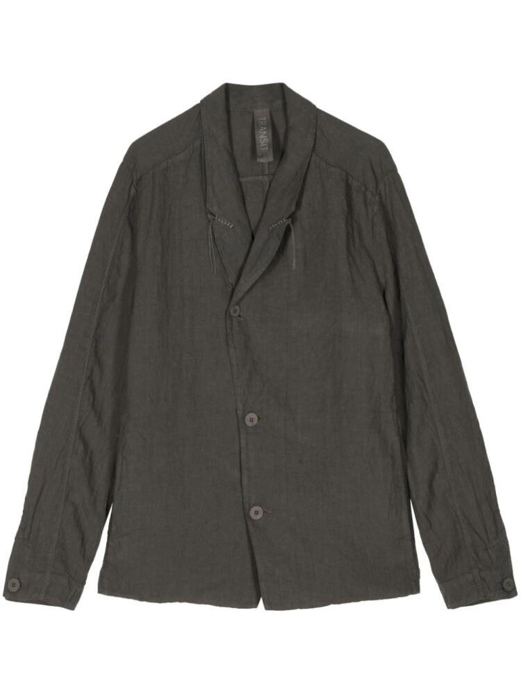 Transit single-breasted linen blazer - Grey Cover