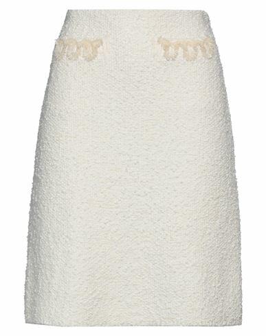 Lanvin Woman Mini skirt Ivory Cotton, Viscose, Polyamide, Virgin Wool, Glass Cover