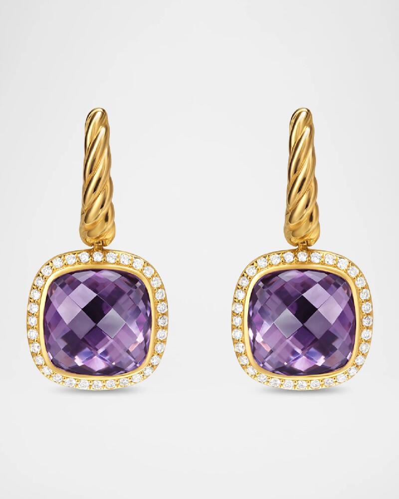 David Yurman Albion Drop Earrings with Gemstones and Diamonds in 18K Gold, 10mm Cover