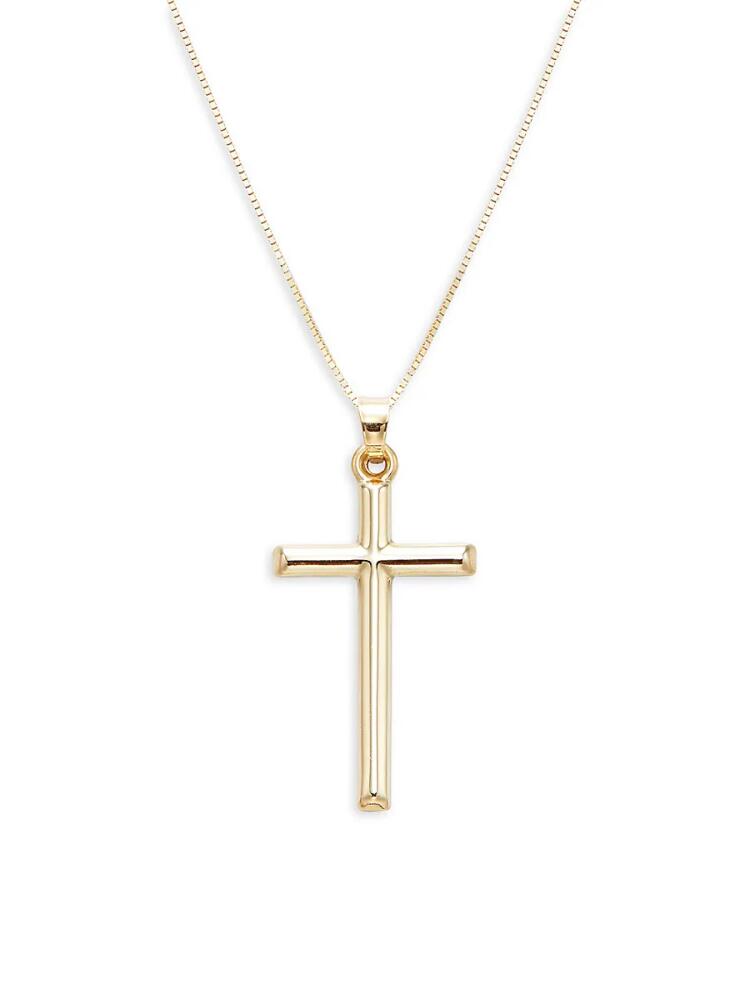 Saks Fifth Avenue Women's 14K Yellow Gold Cross Pendant Necklace Cover