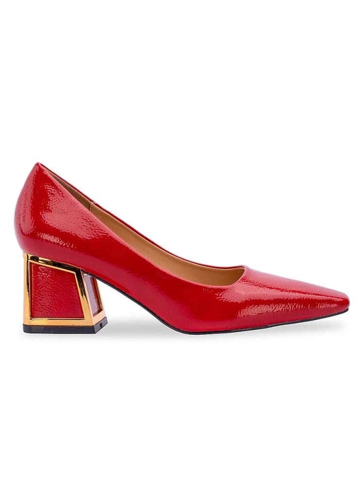 Ninety Union Women's Blink Block Heel Pumps - Red Cover