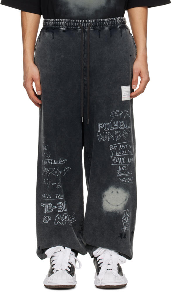 Maison MIHARA YASUHIRO Black Bleached Sweatpants Cover