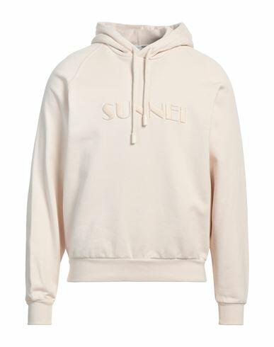 Sunnei Man Sweatshirt Beige Cotton Cover