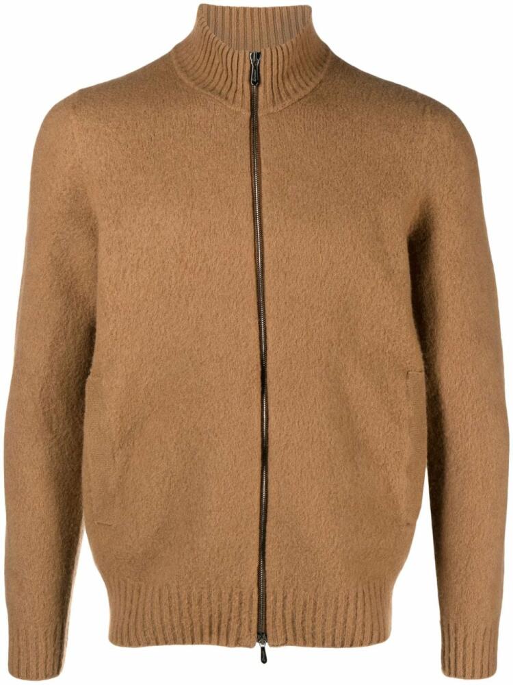 Drumohr zip-up wool cardigan - Brown Cover