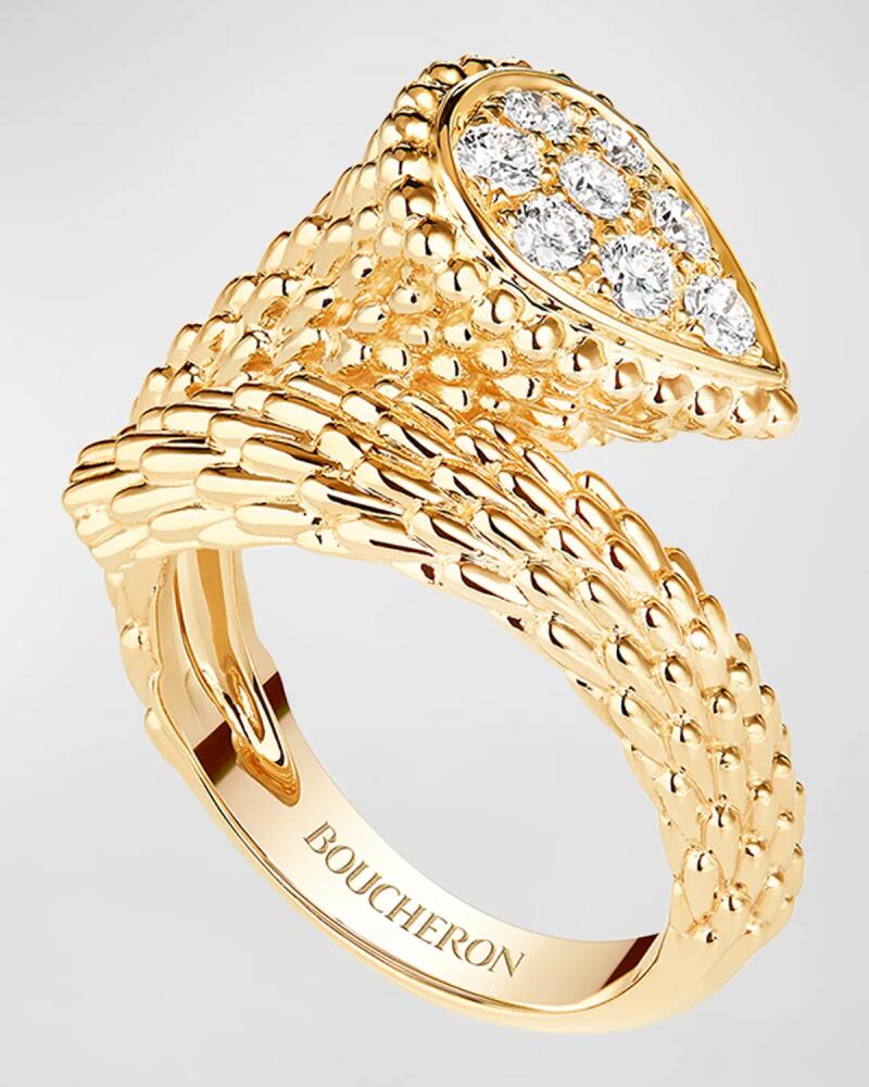 Boucheron Serpent Boheme 18K Yellow Gold Diamond Small Ring Cover