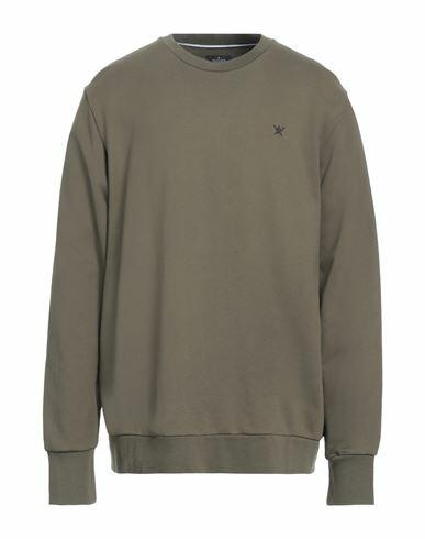 Hackett Man Sweatshirt Military green Cotton Cover