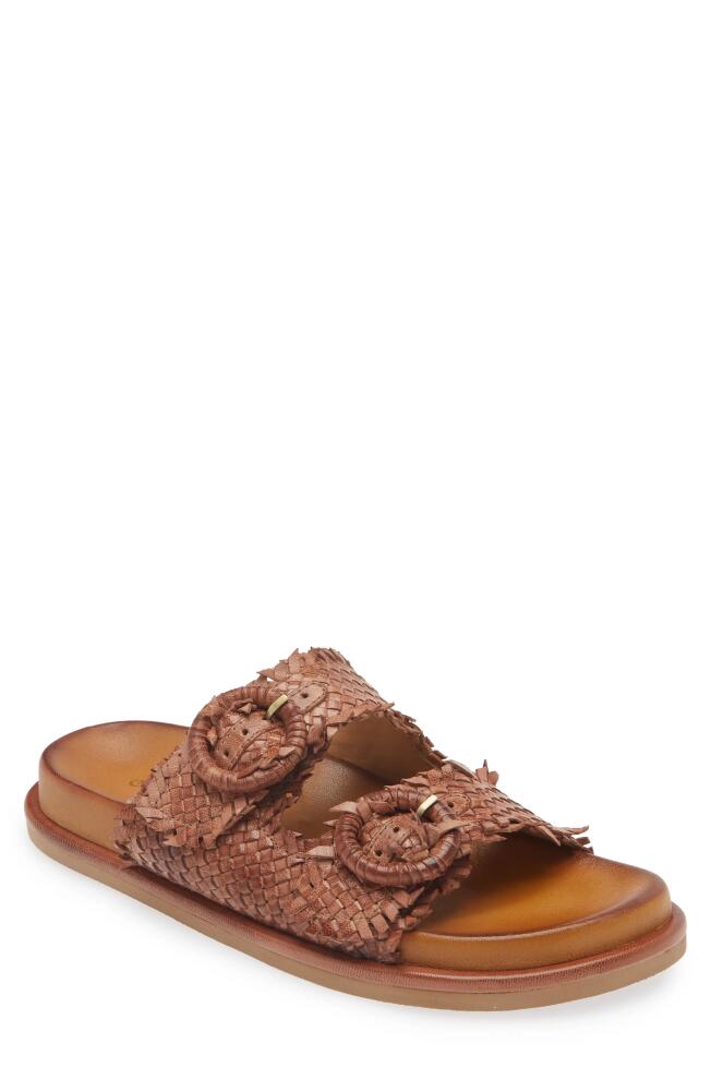 Chocolat Blu Isana Slide Sandal in Brown Leather Cover