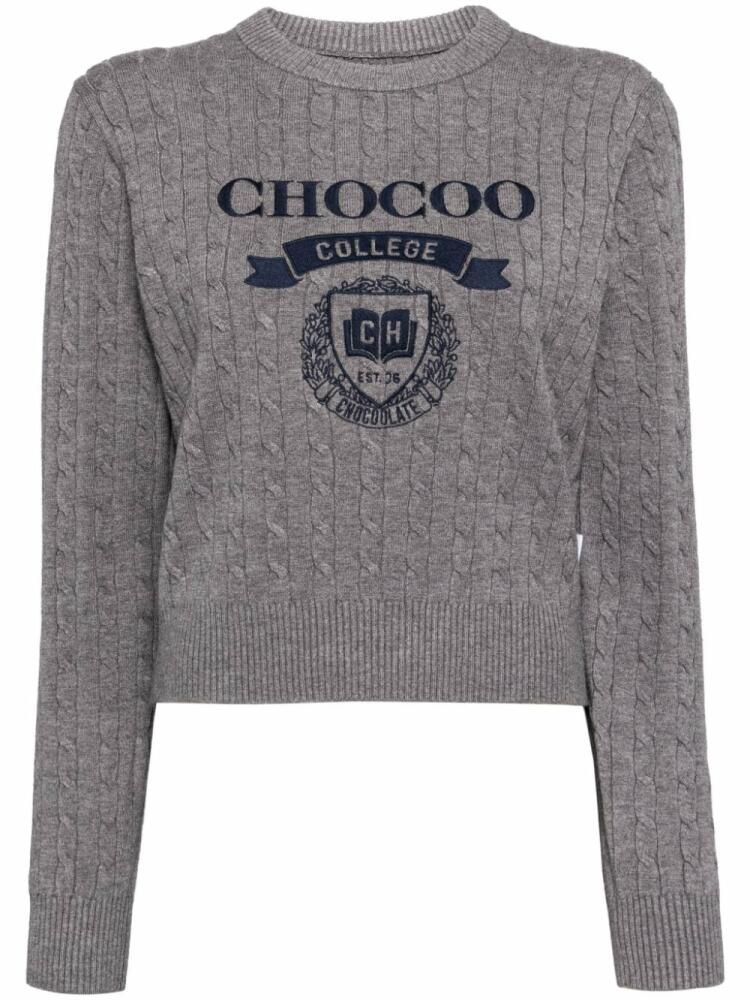 CHOCOOLATE logo-embroidered jumper - Grey Cover