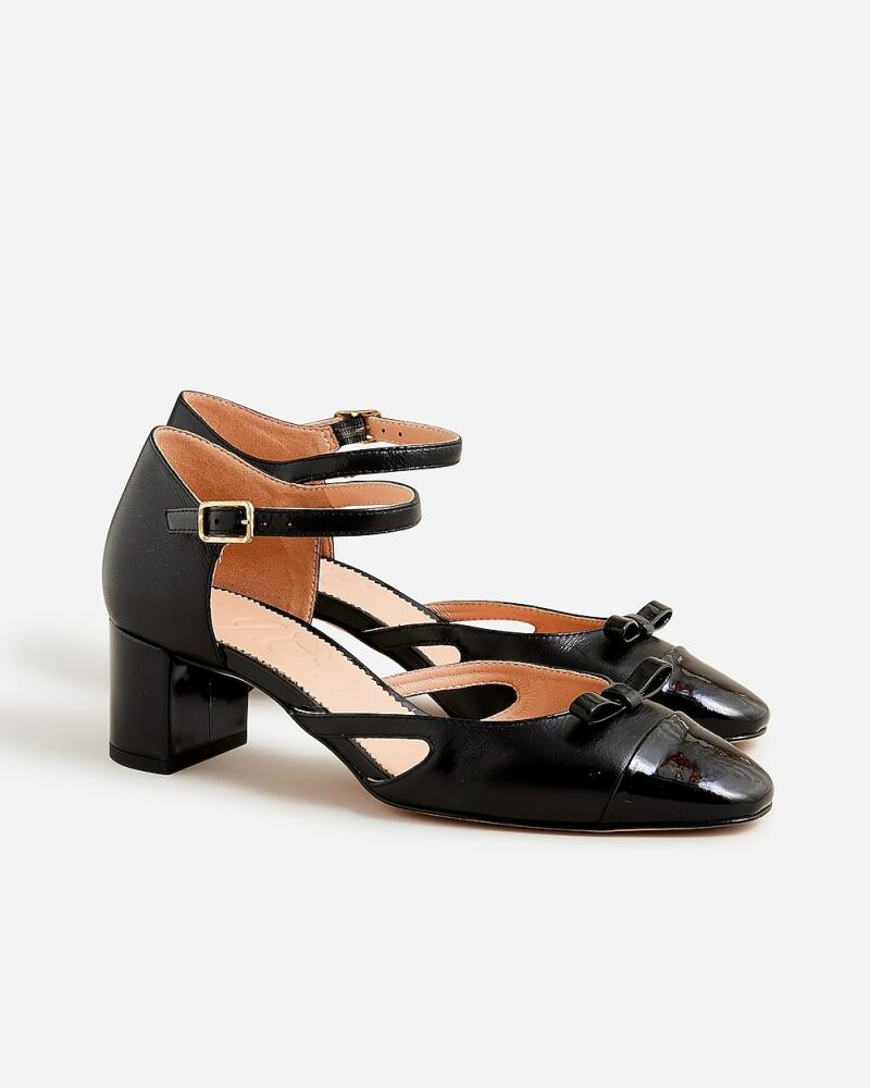 J.Crew Millie ankle-strap cutout heels in leather Cover