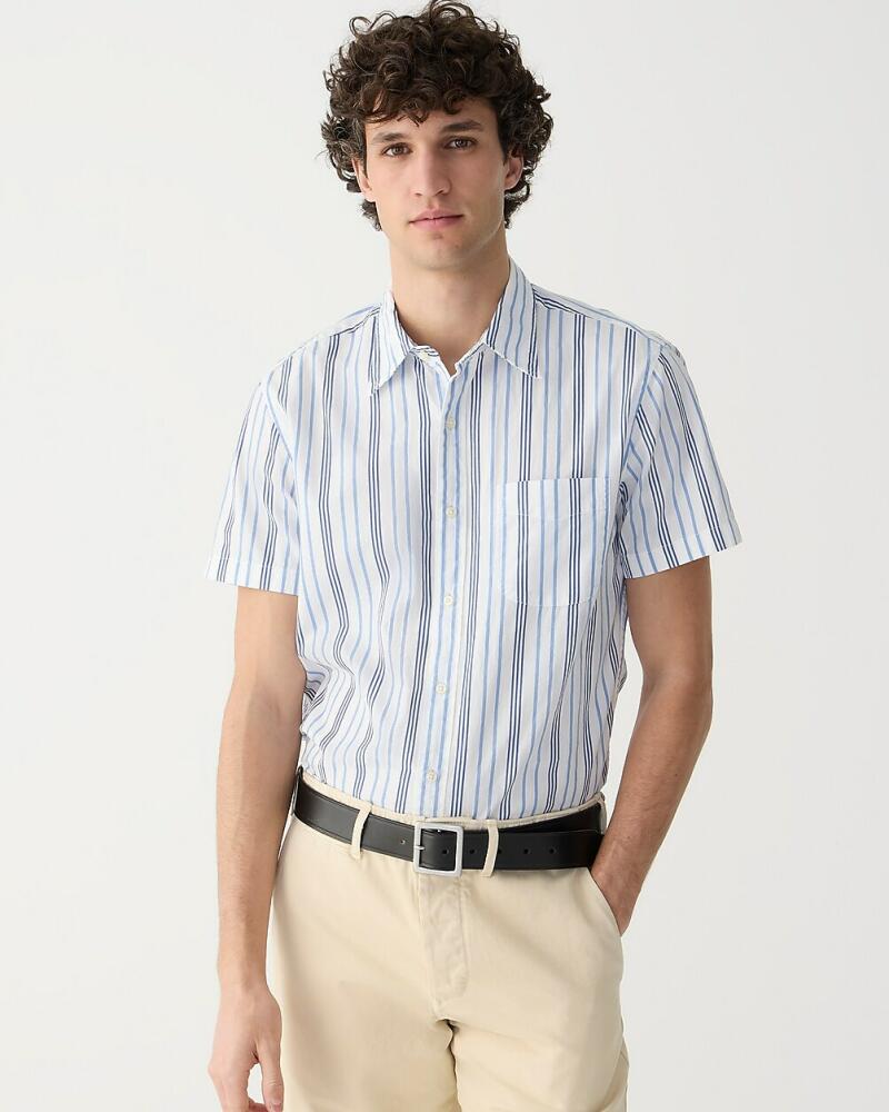 J.Crew Slim short-sleeve Secret Wash cotton poplin shirt with point collar Cover