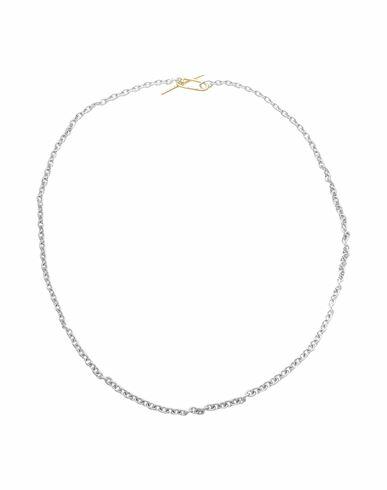 P D Paola Long Beat Chain Necklace Woman Necklace Silver Brass, Rhodium-plated, 750/1000 gold plated Cover