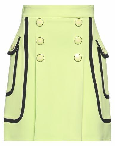 Elisabetta Franchi Woman Mini skirt Acid green Viscose, Acetate, Elastane, Polyester Cover