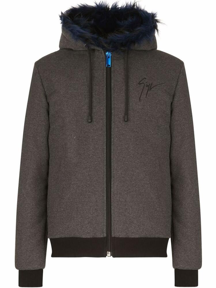 Giuseppe Zanotti Zefiro zip-up hoodie - Grey Cover