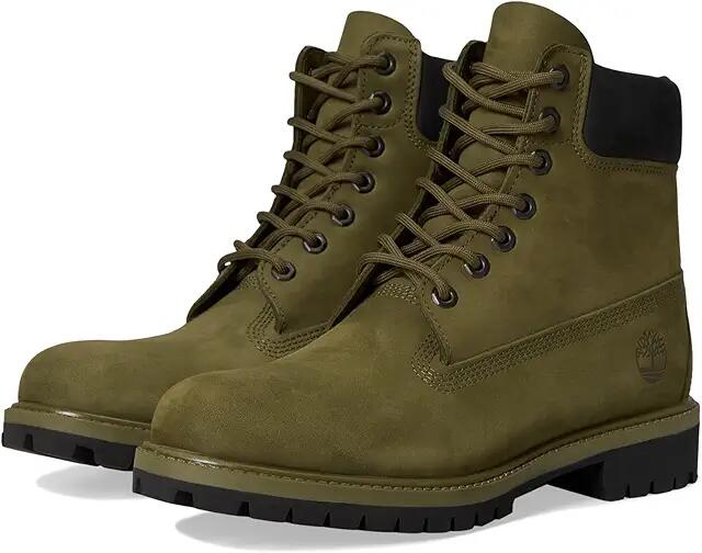 Timberland 6 inch Premium Waterproof Boot (Olive Nubuck) Men's Boots Cover