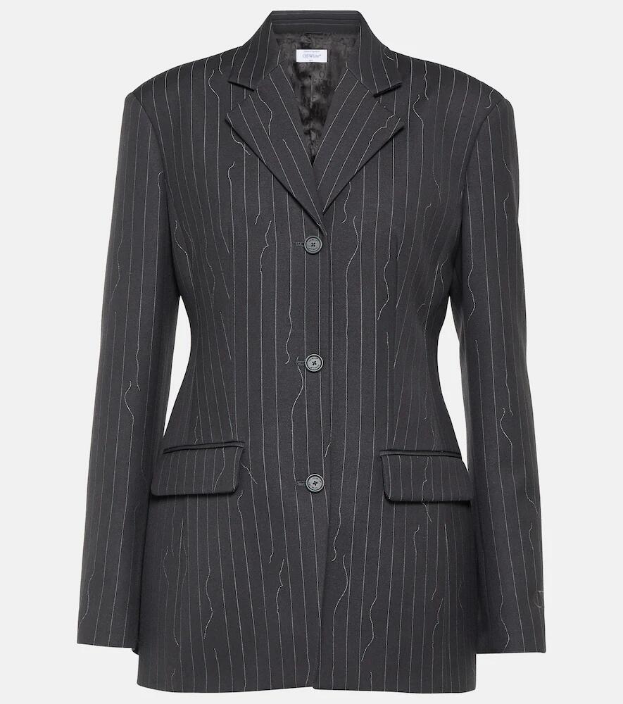 Off-White Pinstripe single-breasted blazer Cover