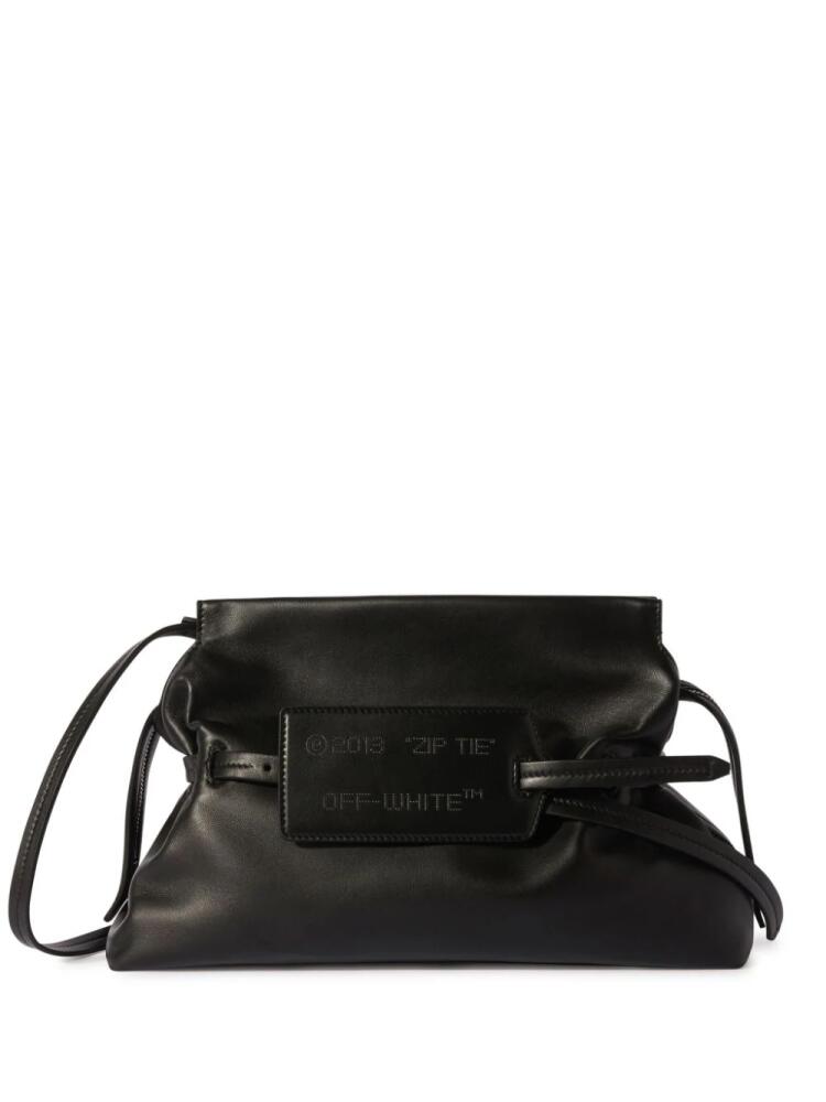 Off-White Zip Tie leather clutch bag - Black Cover