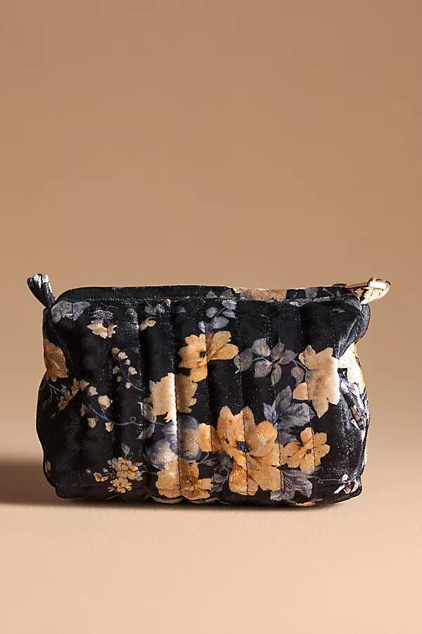 By Anthropologie Quilted Velvet Small Cosmetic Bag Cover