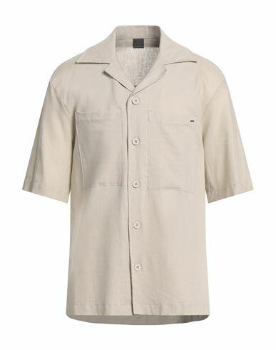 Why Not Brand Man Shirt Beige Linen, Viscose Cover