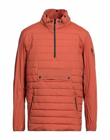 Belstaff Man Puffer Rust Nylon, Polyurethane Cover