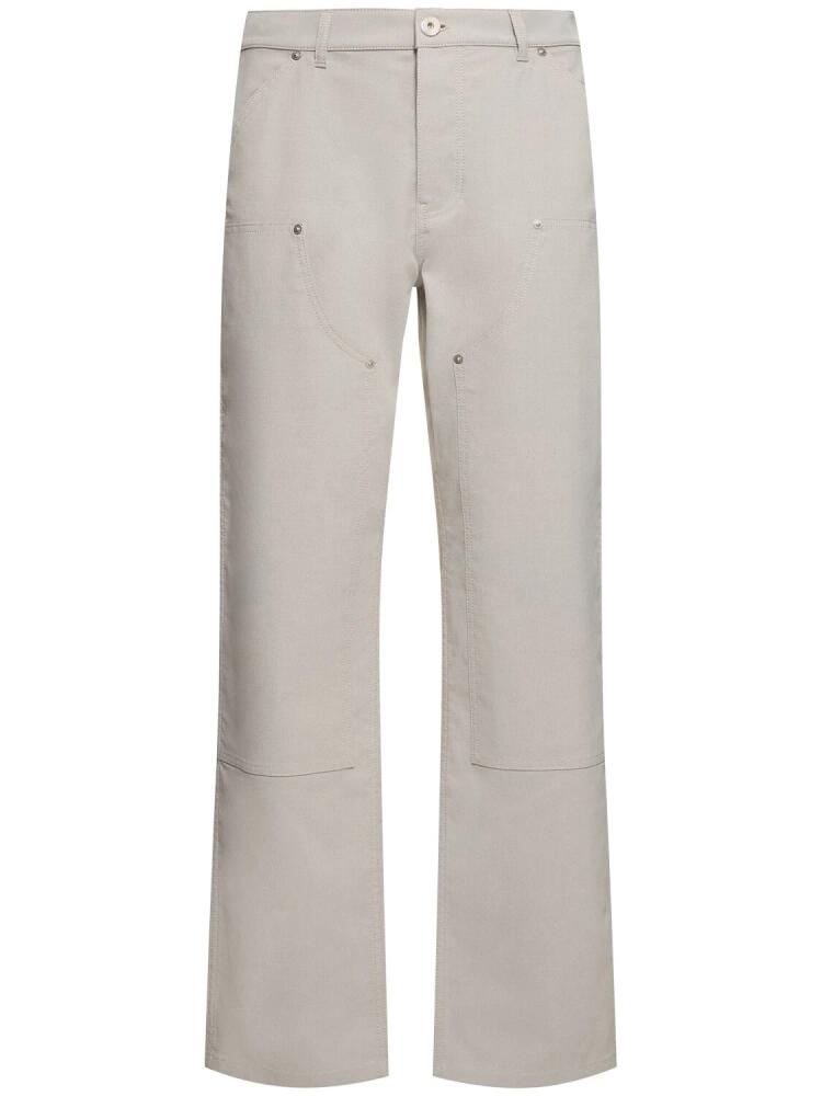 FERRAGAMO Cotton Blend Straight Pants Cover