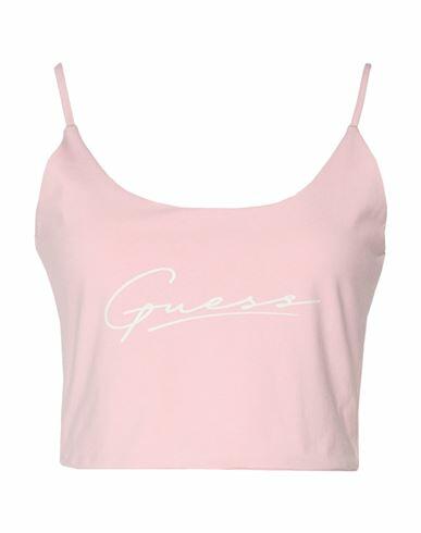 Guess Woman Top Light pink Cotton, Polyester, Elastane Cover