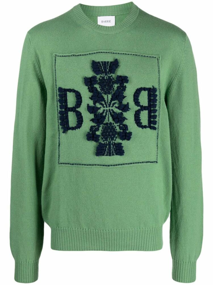 Barrie embroidered cashmere jumper - Green Cover