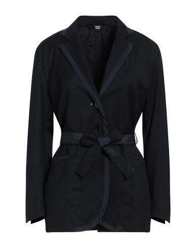 High Woman Blazer Navy blue Polyester, Rayon, Elastane Cover