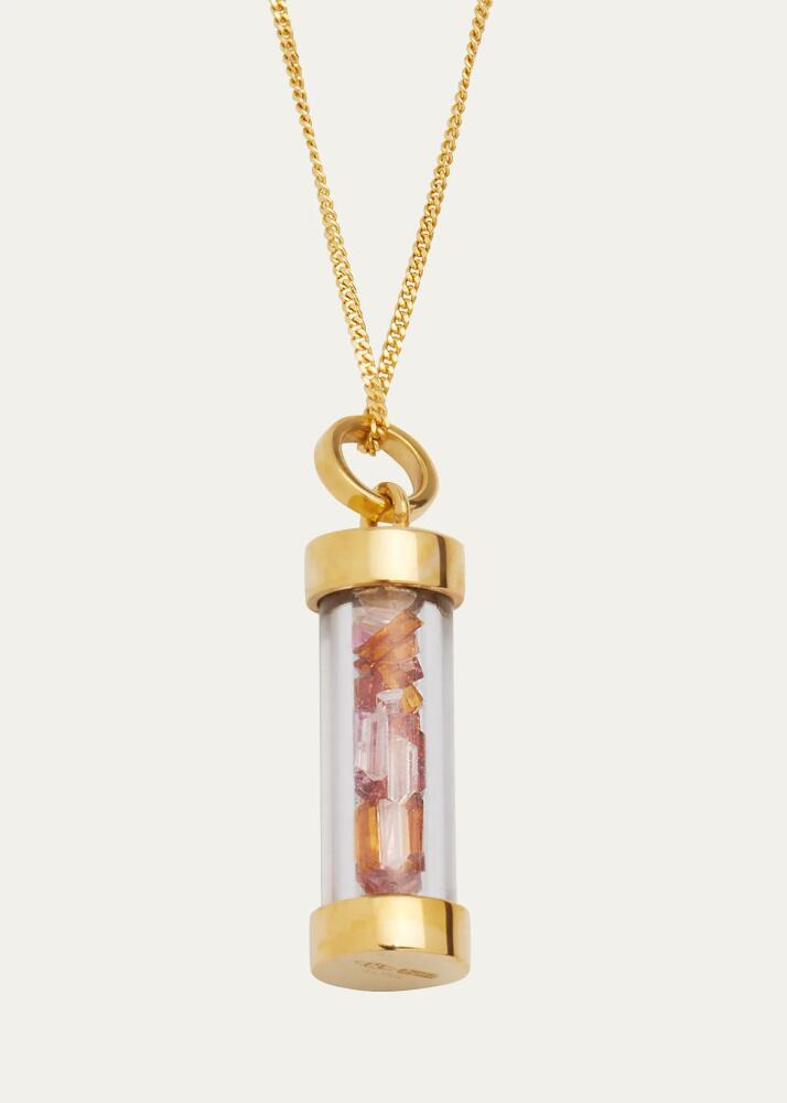 Aliita Bottle Necklace with Pink Tourmaline, Citrine and Morganite Mini-Baguette Sprinkles Cover