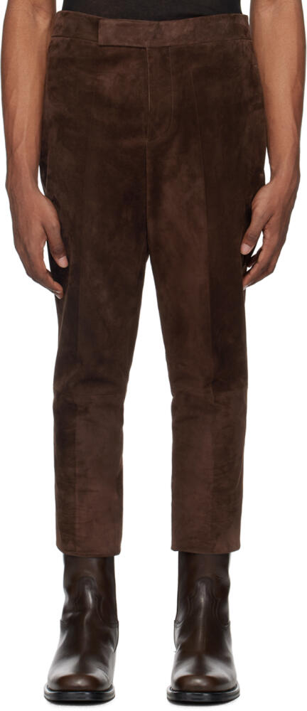 SAPIO Brown Nº 7 Leather Pants Cover