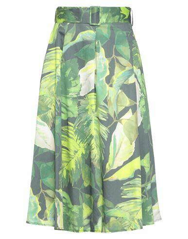 Kaos Woman Midi skirt Green Cotton Cover