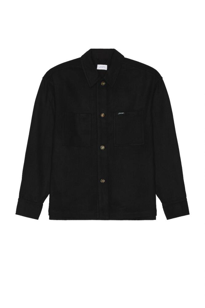 SATURDAYS NYC Driessen Wool Overshirt in Black Cover