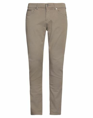 Dondup Man Jeans Khaki Cotton, Elastomultiester, Elastane Cover