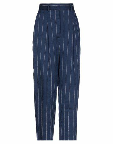 Brian Dales Woman Pants Midnight blue Linen, Viscose Cover