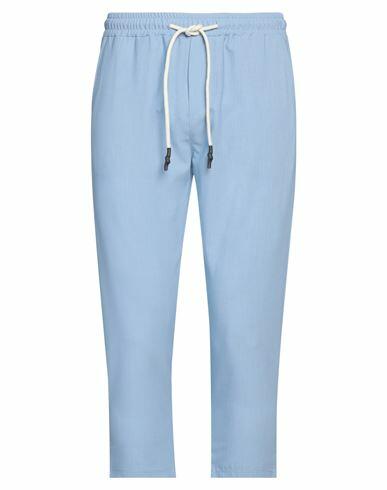 Why Not Brand Man Pants Light blue Polyester, Viscose, Elastane Cover