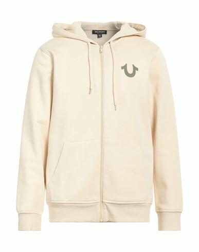 True Religion Man Sweatshirt Beige Cotton, Polyester Cover