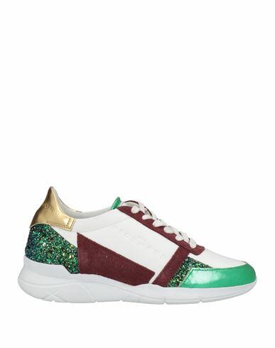 John Richmond Woman Sneakers Emerald green Soft Leather Cover