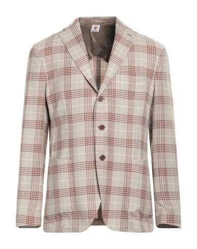 Luigi Borrelli Napoli Man Blazer Beige Virgin Wool, Silk Cover