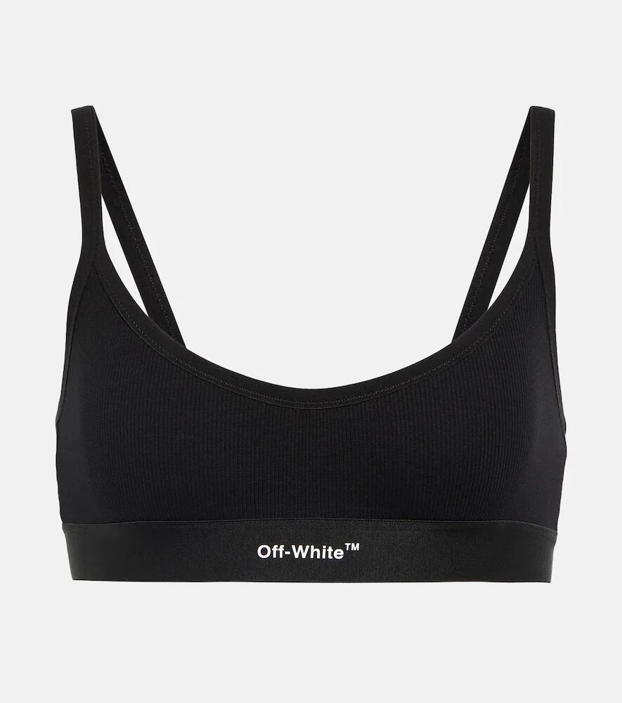 Off-White Logo cotton-blend jersey bra Cover