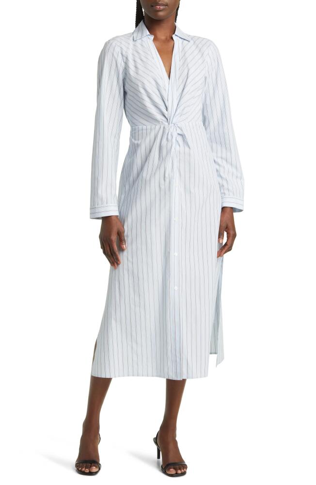 Rails Irie Stripe Long Sleeve Cotton Blend Midi Shirtdress in Hampton Stripe Cover