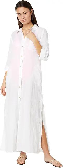 Lilly Pulitzer Natalie Maxi Coverup (Resort White) Women's Dress Cover