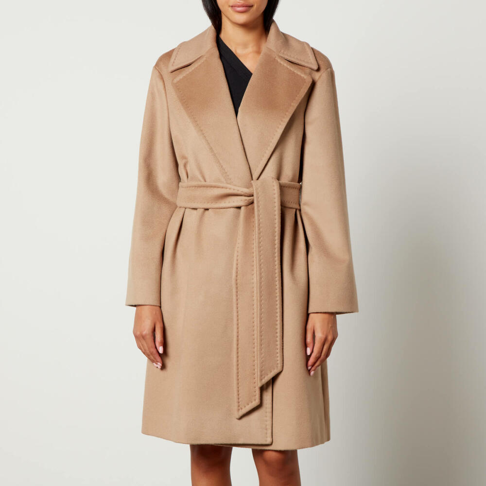 Max Mara Studio Tigre Virgin Wool Wrap Coat Cover