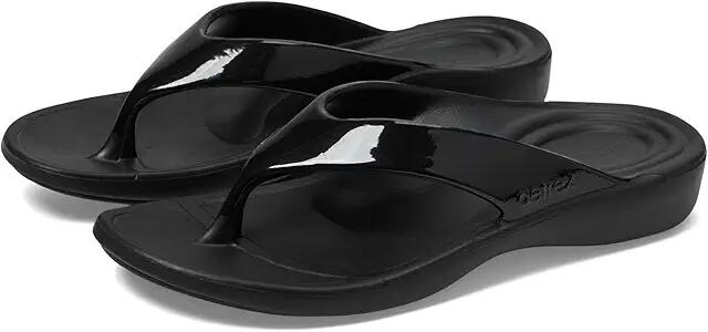 Aetrex Maui (Black Gloss) Women's Sandals Cover