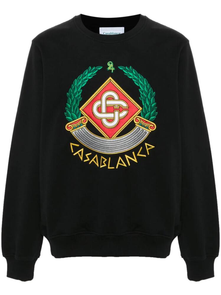 Casablanca Casa Crest-embroidered sweatshirt - Black Cover