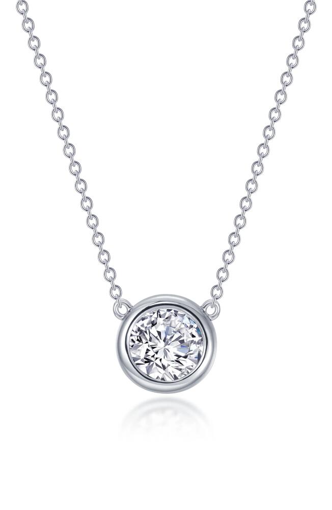 Lafonn Simulated Diamond Bezel Set Pendant Necklace in White Cover