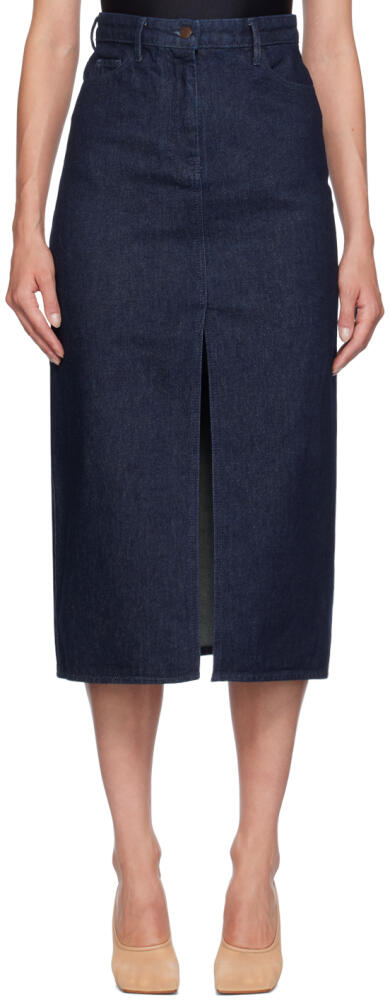 16Arlington Indigo Ille Denim Midi Skirt Cover